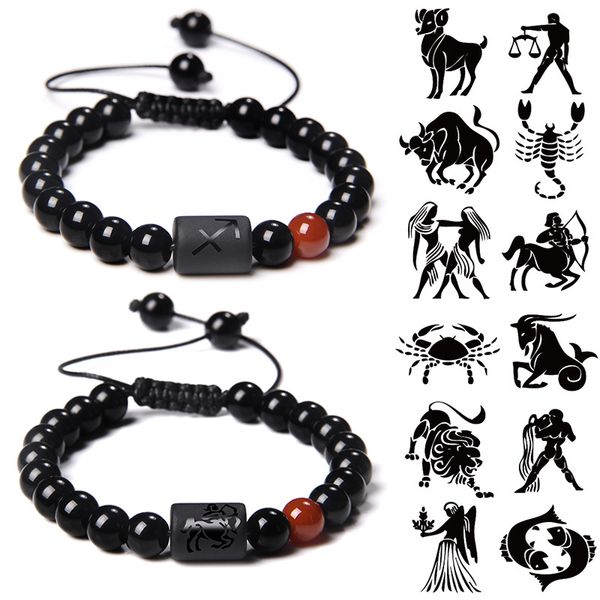 handmade 12 zodiac sign constellation horoscope bead braided bracelets natural stone beads bracelet birthday gift for women men, Black
handmade 12 zodiac sign constellation horoscope bead braided bracelets natural stone beads bracelet birthday gift for women men, Black