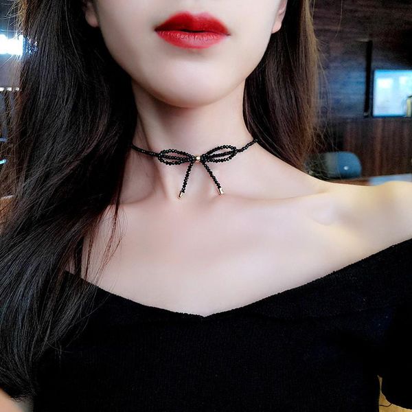 bowknot black crystal beads choker necklace for women elegant chocker collar bijoux neck jewelry gift chokers, Golden;silver
bowknot black crystal beads choker necklace for women elegant chocker collar bijoux neck jewelry gift chokers, Golden;silver