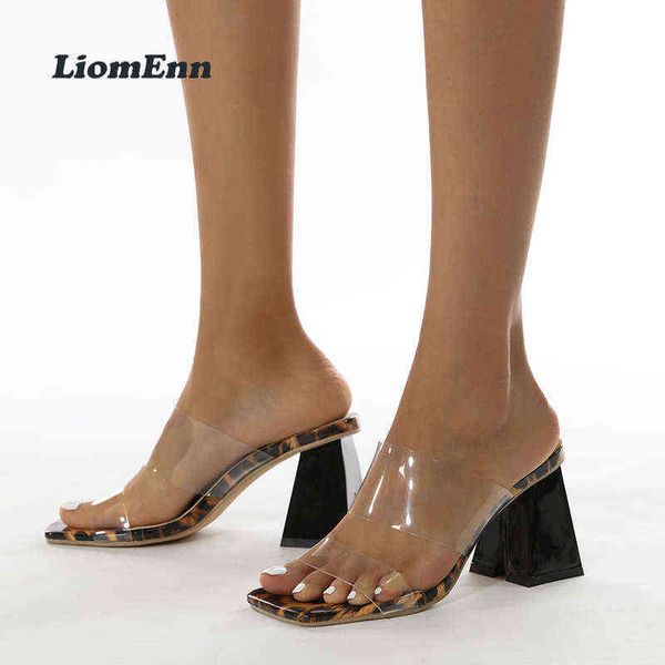 slippers summer pvc transparent women leopard fashion party dress shoes jelly square heel slides outdoor casual sandals 220308, Black
slippers summer pvc transparent women leopard fashion party dress shoes jelly square heel slides outdoor casual sandals 220308, Black