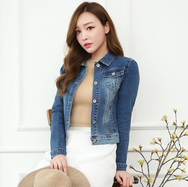 women's jackets spring and autumn large size slim denim jacket women short korean long-sleeved, Black;brown
women's jackets spring and autumn large size slim denim jacket women short korean long-sleeved, Black;brown