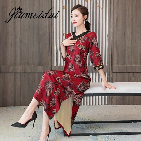 jiumeidai 2021 women chinese style long dress office lady elegant print dresses female v-neck vintage party cheongsam plus size casual, Black;gray
jiumeidai 2021 women chinese style long dress office lady elegant print dresses female v-neck vintage party cheongsam plus size casual, Black;gray