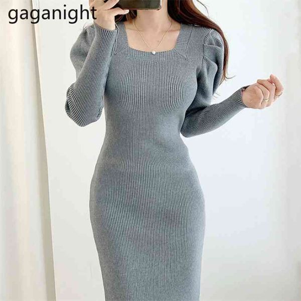 chic elegant women maxi dress fashion puff sleeve square collar dresses autumn winter office lady vestidos knited 210601, Black;gray
chic elegant women maxi dress fashion puff sleeve square collar dresses autumn winter office lady vestidos knited 210601, Black;gray