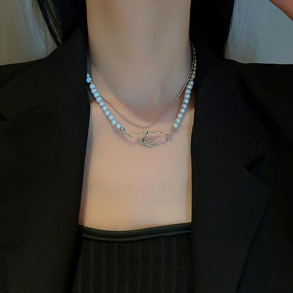 chains fashion simple personality temperament of hip hop necklace double pearl web celebrity design feeling sautoir, Silver
chains fashion simple personality temperament of hip hop necklace double pearl web celebrity design feeling sautoir, Silver