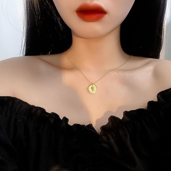 pendant necklaces meyrroyu stainless steel gold coin chains for women chokers 2021 trendy fashion festival party gift jewelry, Silver
pendant necklaces meyrroyu stainless steel gold coin chains for women chokers 2021 trendy fashion festival party gift jewelry, Silver