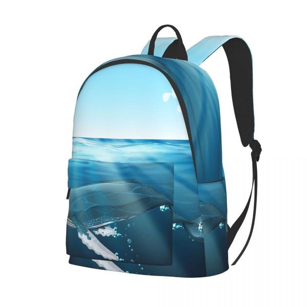 backpack fashion whale swimming blue sea shoulder bag school bookbag for teenagers 
backpack fashion whale swimming blue sea shoulder bag school bookbag for teenagers
