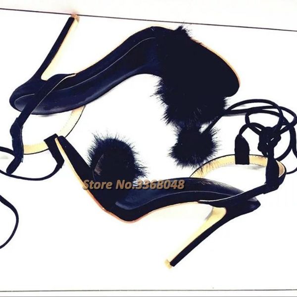 dress shoes black hairy stiletto sandals thin high heel round toe lace up custom made summer women tassel furry
dress shoes black hairy stiletto sandals thin high heel round toe lace up custom made summer women tassel furry