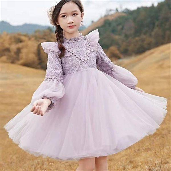 princess girl lace tulle dresses wedding birthday lantern sleeve pageant children autumn with pearls 4 9y, Red;yellow
princess girl lace tulle dresses wedding birthday lantern sleeve pageant children autumn with pearls 4 9y, Red;yellow