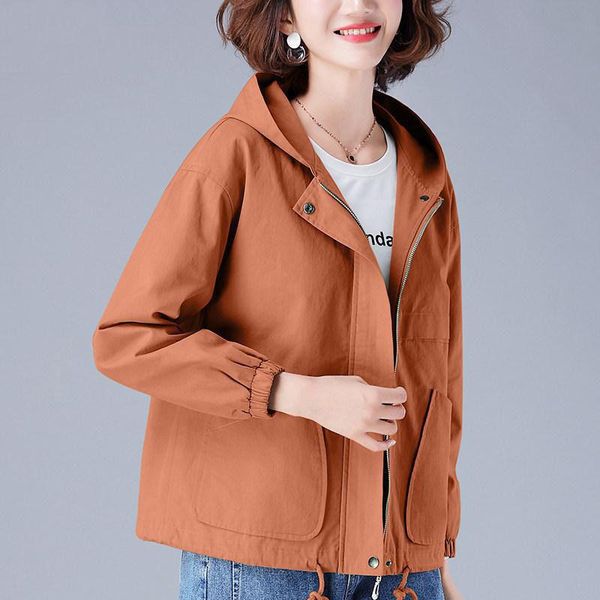 women's jackets 2021 women basic female zipper pockets casual long sleeves coats autumn hooded jacket windbreaker e4, Black;brown
women's jackets 2021 women basic female zipper pockets casual long sleeves coats autumn hooded jacket windbreaker e4, Black;brown