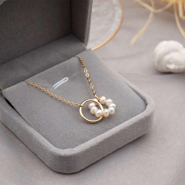 necklacedanshui pearl necklace circle creative niche design personalized clavicle female korean titanium steel neck chain, Silver
necklacedanshui pearl necklace circle creative niche design personalized clavicle female korean titanium steel neck chain, Silver