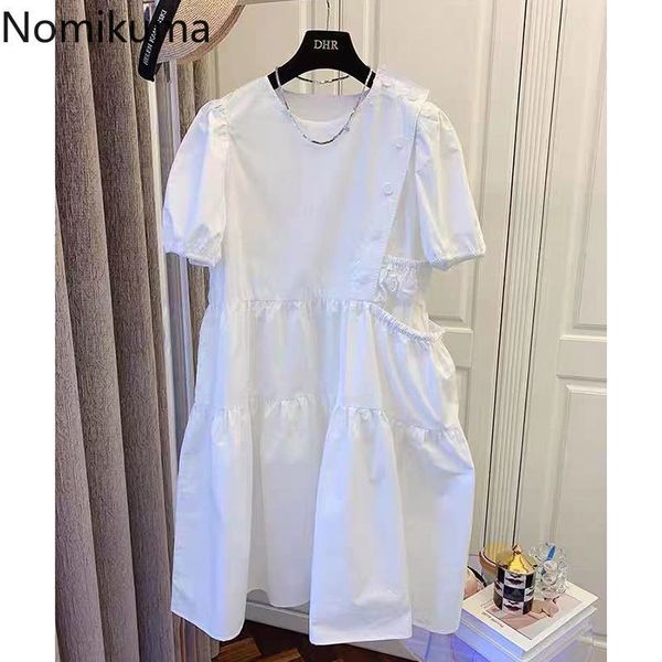 nomikuma causal buttons puff sleeve dresses korean pocket fashion vestidos summer new high waist a-line woman dress 6h281 210427, Black;gray
nomikuma causal buttons puff sleeve dresses korean pocket fashion vestidos summer new high waist a-line woman dress 6h281 210427, Black;gray