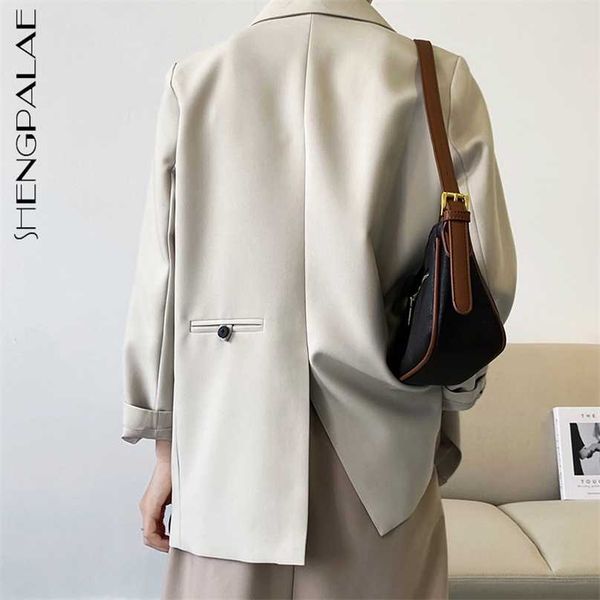 shengpalae temperament back split blazer women's spring notched loose single breasted long sleeve silhouette coat suit 211006, White;black
shengpalae temperament back split blazer women's spring notched loose single breasted long sleeve silhouette coat suit 211006, White;black