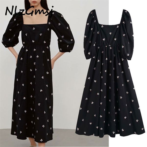 dres black embroidery romantic short sleeve females midi es vestido 210628, Black;gray
dres black embroidery romantic short sleeve females midi es vestido 210628, Black;gray