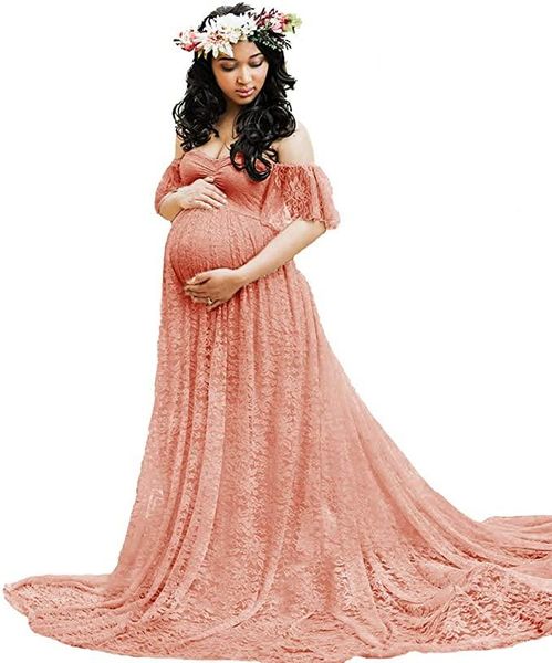womens off shoulder lace overlay pography gown maternity maxi dress robe femme enceinte dresses, White
womens off shoulder lace overlay pography gown maternity maxi dress robe femme enceinte dresses, White