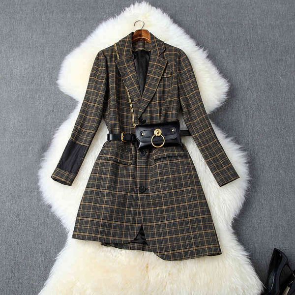 women's suits & blazers fall autumn long sleeve notched-lapel glamorous plaid print belted asymmetry single-breasted fashion outwear co, White;black
women's suits & blazers fall autumn long sleeve notched-lapel glamorous plaid print belted asymmetry single-breasted fashion outwear co, White;black