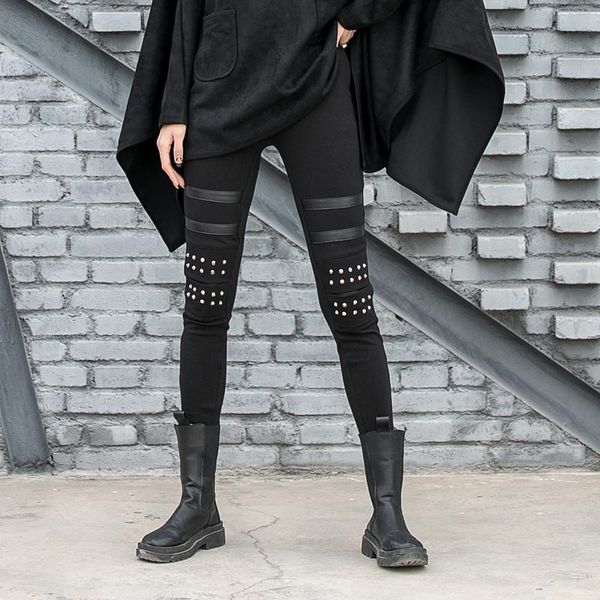women's leggings superaen 2021 streetwear fashion female rivet decoration slim elastic tight-fitting black high waist
women's leggings superaen 2021 streetwear fashion female rivet decoration slim elastic tight-fitting black high waist