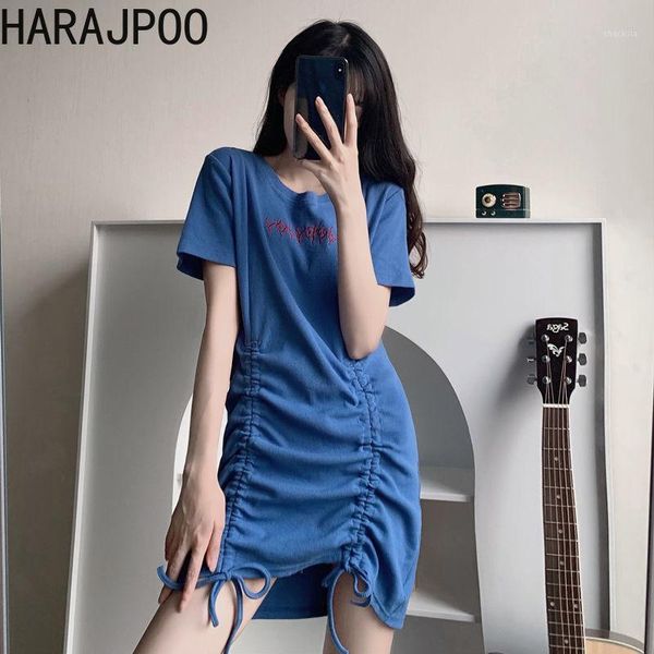 harajpoo female dress korean version ins 2021 summer harajuku style blue drawstring design sense niche short vestido casual dresses, Black;gray
harajpoo female dress korean version ins 2021 summer harajuku style blue drawstring design sense niche short vestido casual dresses, Black;gray