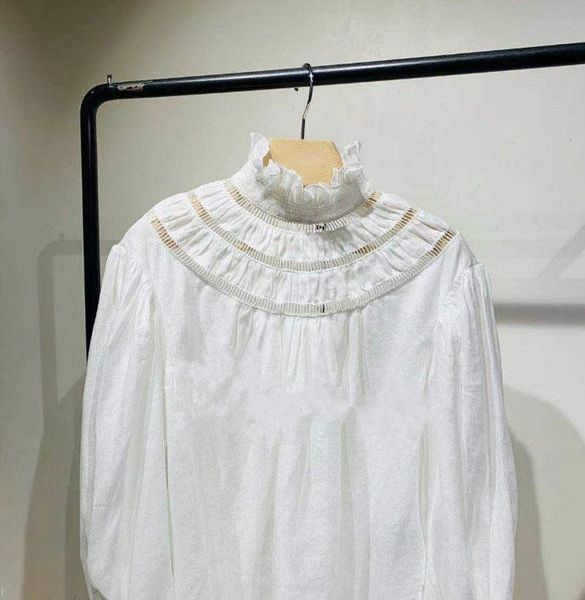 women's t-shirt women spring 2021 long sleeve linen black and white solid color lace collar top
women's t-shirt women spring 2021 long sleeve linen black and white solid color lace collar top