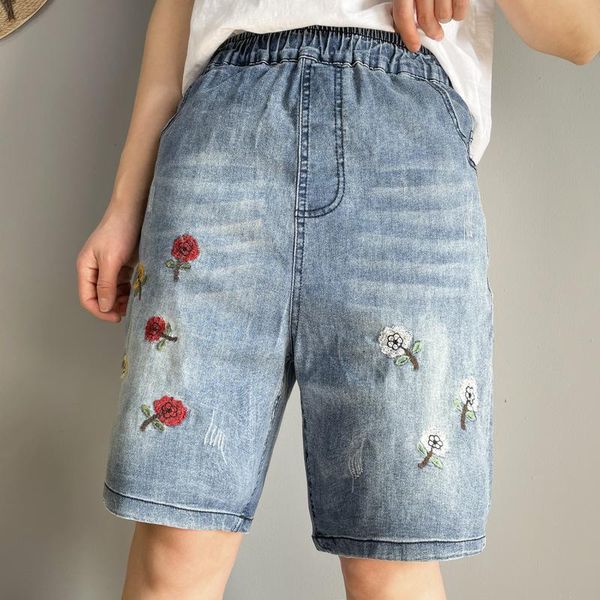 women's jeans baggy boyfriend shorts women high waisted denim femme vintage streetwear embroidery ripped distressed pants, Blue
women's jeans baggy boyfriend shorts women high waisted denim femme vintage streetwear embroidery ripped distressed pants, Blue