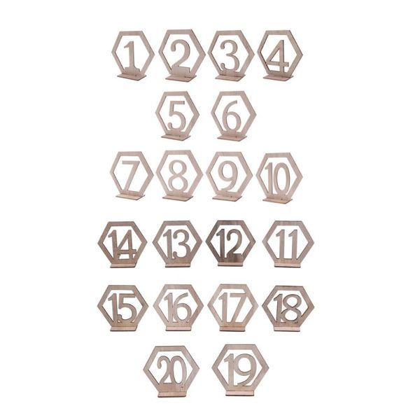 party decoration 1-20 number seat wooden hexagon wedding table numbers decor hollow-out
party decoration 1-20 number seat wooden hexagon wedding table numbers decor hollow-out