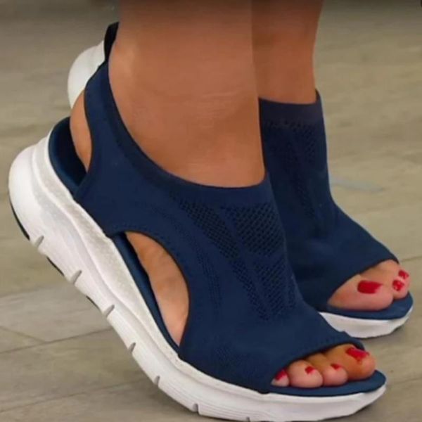 sandals women summer mesh casual ladies wedges shoes solid color hollow platform open toe slip-on female sandalias light comfort, Black
sandals women summer mesh casual ladies wedges shoes solid color hollow platform open toe slip-on female sandalias light comfort, Black