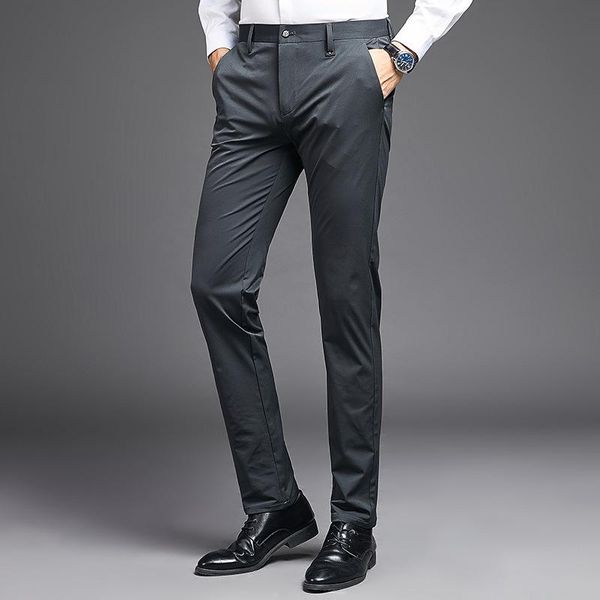 men's pants 2021 spring and summer trousers fashionable business mature loose straight long thin casual, Black
men's pants 2021 spring and summer trousers fashionable business mature loose straight long thin casual, Black