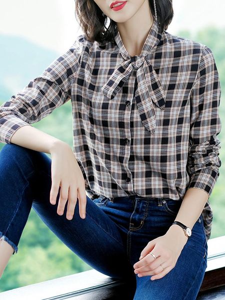 butterfly knot long sleeve standing collar bottom shirt for spring 2021 korean version loose chequered blouse men's casual shirts, White;black
butterfly knot long sleeve standing collar bottom shirt for spring 2021 korean version loose chequered blouse men's casual shirts, White;black