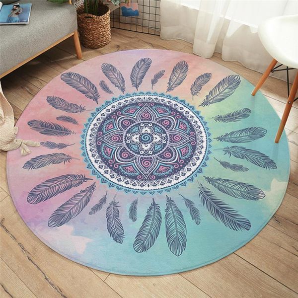 carpets mandala round rug children's room feather bohemian door mat pink and blue tapestry in the living shadow
carpets mandala round rug children's room feather bohemian door mat pink and blue tapestry in the living shadow
