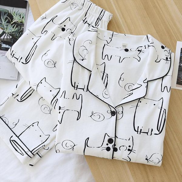 korea spring summer pajamas knit women sleepwear cotton long sleeve set thin loose ladies cardigan casual home wear, Black;red
korea spring summer pajamas knit women sleepwear cotton long sleeve set thin loose ladies cardigan casual home wear, Black;red