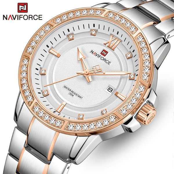 wristwatches 2021 naviforce men watch fashion business watches mens stainless steel waterproof wristwatch with date, Slivery;brown
wristwatches 2021 naviforce men watch fashion business watches mens stainless steel waterproof wristwatch with date, Slivery;brown