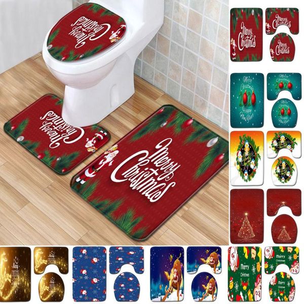 40# christmas series bathroom floor mat exquisite print three-piece toilet home decoration navidad dro carpets
40# christmas series bathroom floor mat exquisite print three-piece toilet home decoration navidad dro carpets