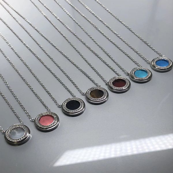 classic designer jewelry pendant necklaces for woman luxury white diamond black colorful chain round 7 colors available wear toggle fashion, Silver
classic designer jewelry pendant necklaces for woman luxury white diamond black colorful chain round 7 colors available wear toggle fashion, Silver