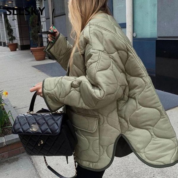 women's jackets sllsky single breasted pocket women winter lightweight loose parkas oversize female coats o-neck long sleeve outwear, Black;brown
women's jackets sllsky single breasted pocket women winter lightweight loose parkas oversize female coats o-neck long sleeve outwear, Black;brown