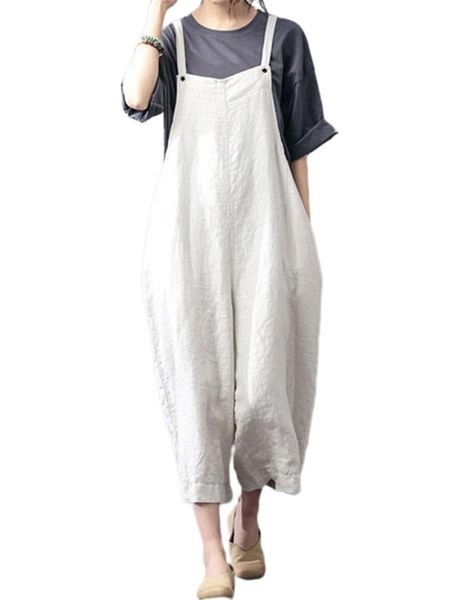 women's pants & capris women wide leg overalls loose solid color mid waist flat casual elastic cotton ankle-length, Black;white
women's pants & capris women wide leg overalls loose solid color mid waist flat casual elastic cotton ankle-length, Black;white