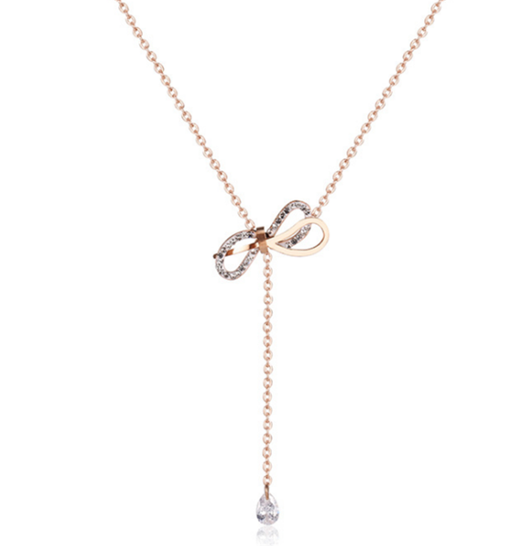 pendant necklaces necklace female tide short rose gold 316l stainless steel simple and generous bow metal women fashion, Silver
pendant necklaces necklace female tide short rose gold 316l stainless steel simple and generous bow metal women fashion, Silver