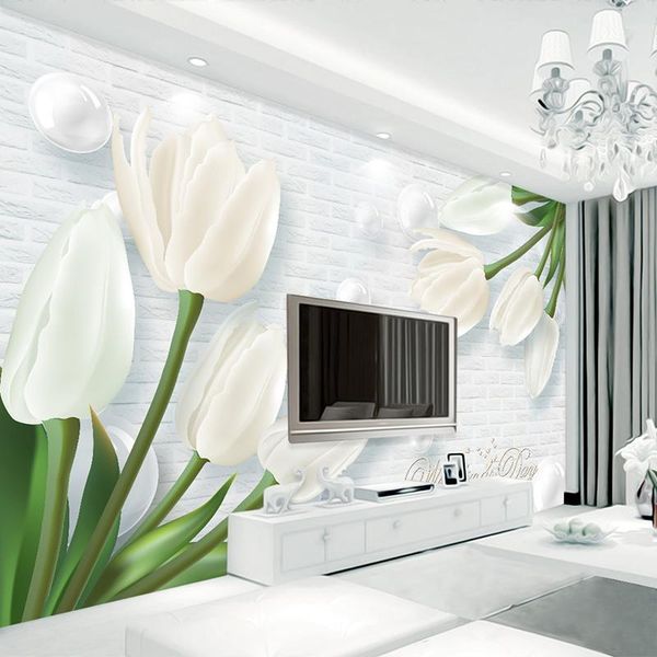 wallpapers drop custom po wallpaper modern 3d stereoscopic relief white pearl tulip background brick wall painting home decor
wallpapers drop custom po wallpaper modern 3d stereoscopic relief white pearl tulip background brick wall painting home decor