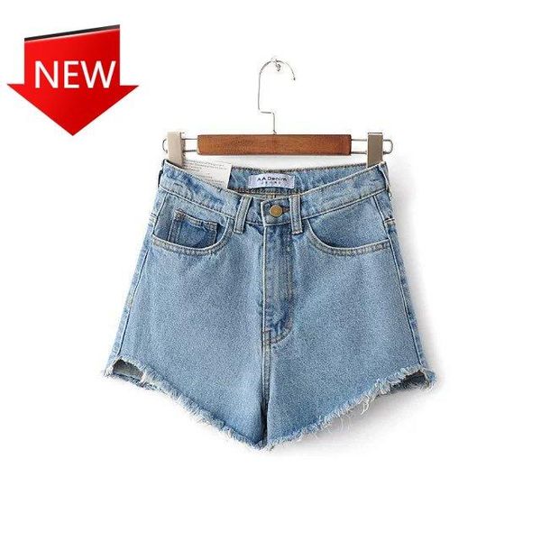 women's jeans european and american summer front short back long frayed high waist denim shorts 4 colors, Blue
women's jeans european and american summer front short back long frayed high waist denim shorts 4 colors, Blue