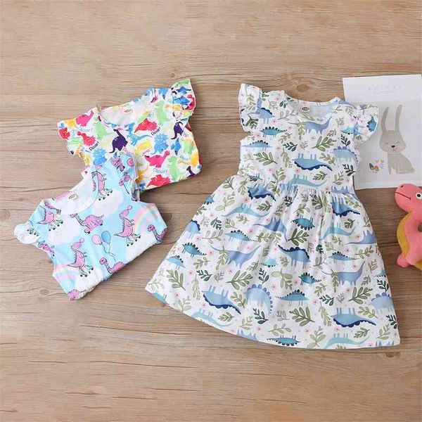 2021 new children's clothing girl's colorful animal cartoon flying sleeve princess dress, White
2021 new children's clothing girl's colorful animal cartoon flying sleeve princess dress, White
