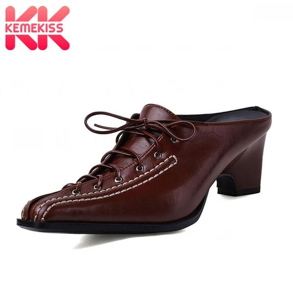 kemekiss real leather women sandals lacing retro thick heel shoes square sewing party casual footwear size 34-39, Black
kemekiss real leather women sandals lacing retro thick heel shoes square sewing party casual footwear size 34-39, Black