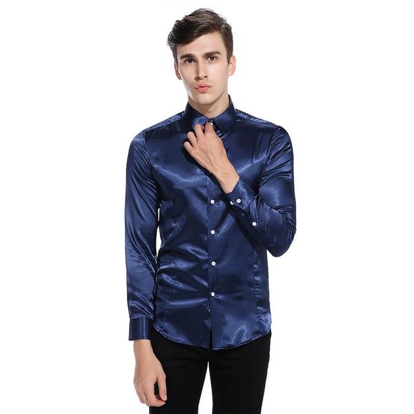 men's casual shirts men clothing 2021 spring european size shirt fashion bright face long-sleeved lapel, White;black
men's casual shirts men clothing 2021 spring european size shirt fashion bright face long-sleeved lapel, White;black