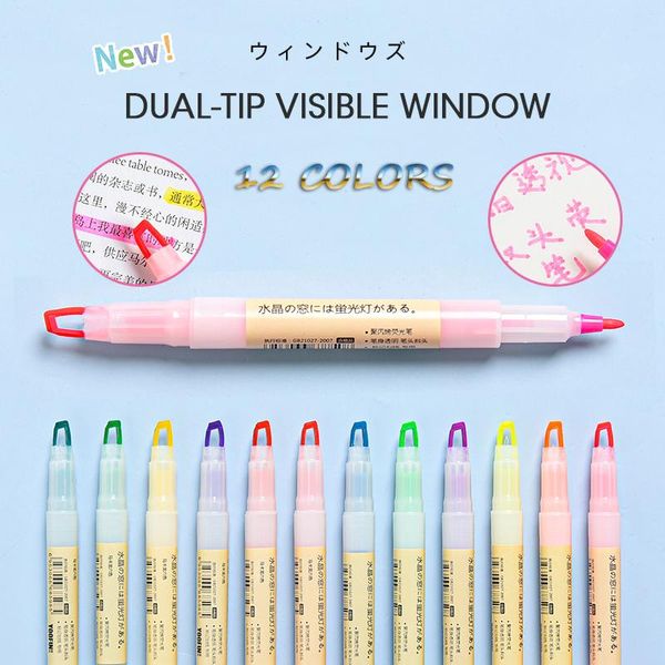 highlighters andstal 12 colors window tip pastel color highlighter pen dual tips soft for school marker stationery hilighter, Black;red
highlighters andstal 12 colors window tip pastel color highlighter pen dual tips soft for school marker stationery hilighter, Black;red