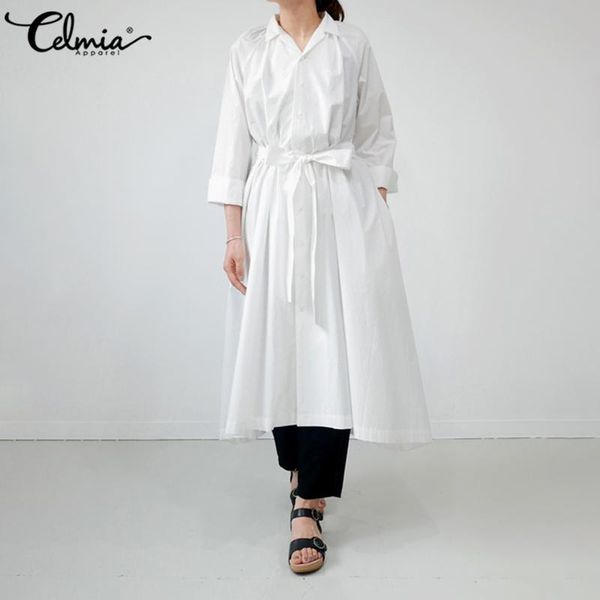 casual dresses women dress celmia solid office midi 2021 fashion autumn long sleeve lapel loose elegant belted vestido, Black;gray
casual dresses women dress celmia solid office midi 2021 fashion autumn long sleeve lapel loose elegant belted vestido, Black;gray