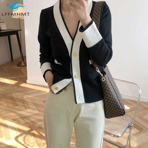 women's sweaters women spring fall fashion elegant knitted office lady korean style contrast color slim fit casual cardig fdq9, White;black
women's sweaters women spring fall fashion elegant knitted office lady korean style contrast color slim fit casual cardig fdq9, White;black