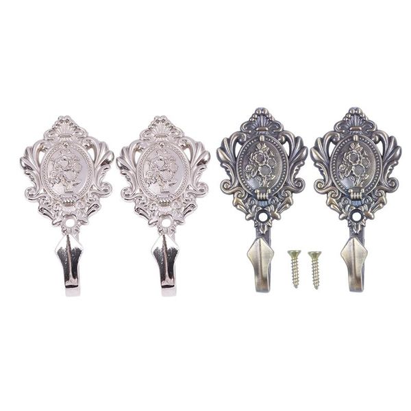 pair rose pattern vintage alloy drapery curtain holdbacks tieback hooks, silver & bronze other home decor
pair rose pattern vintage alloy drapery curtain holdbacks tieback hooks, silver & bronze other home decor