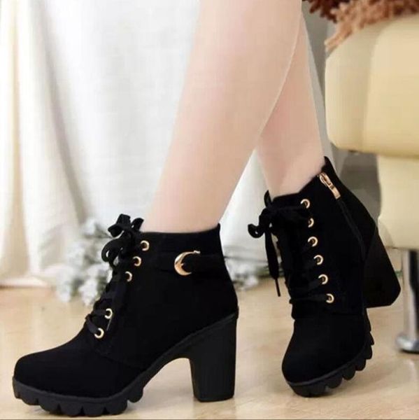 2021 spring autumn women boots good quality solid lace-up european ladi sho pu fashion high heels boot 35-43, Black
2021 spring autumn women boots good quality solid lace-up european ladi sho pu fashion high heels boot 35-43, Black