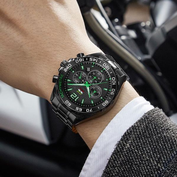 wristwatches relogio masculino 2021 black steel watches men fashion chronograph sport business quartz watch waterproof cloc, Slivery;brown
wristwatches relogio masculino 2021 black steel watches men fashion chronograph sport business quartz watch waterproof cloc, Slivery;brown