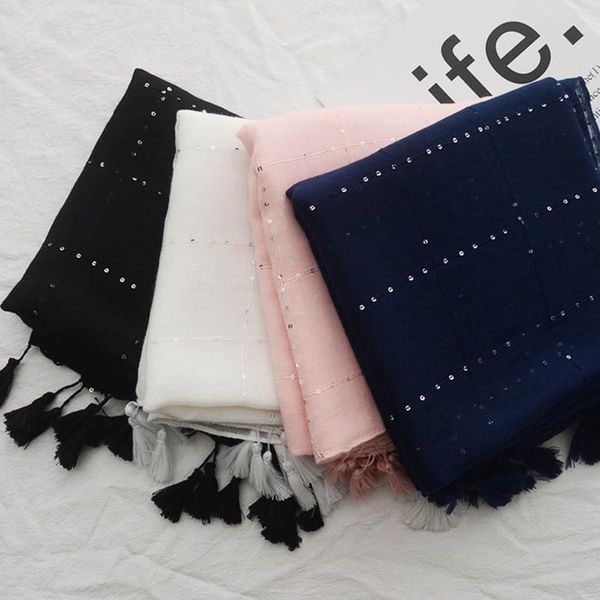 scarves solid color plaid sequin scarf women's cotton linen small fresh art all-match travel sunscreen tassel soft long shawl a137, Blue;gray
scarves solid color plaid sequin scarf women's cotton linen small fresh art all-match travel sunscreen tassel soft long shawl a137, Blue;gray