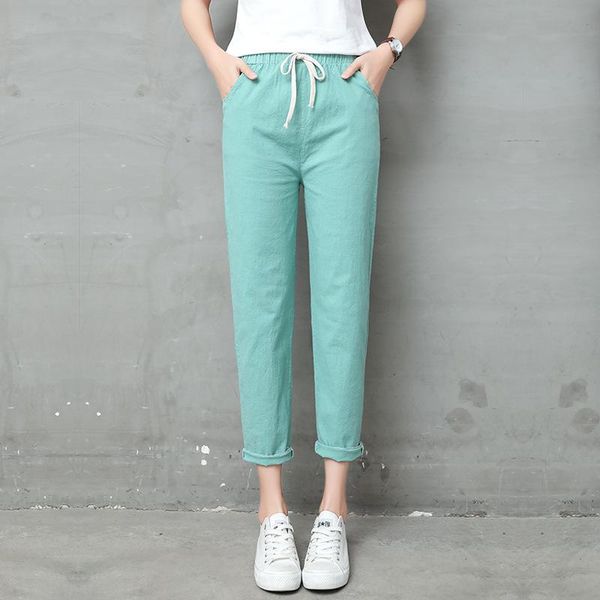 women's pants & capris cotton thin section straight for women trousers loose casual solid color harem plus size capri summer, Black;white
women's pants & capris cotton thin section straight for women trousers loose casual solid color harem plus size capri summer, Black;white