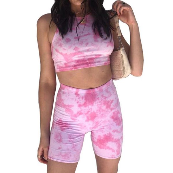 yoga outfits tie dye set women matching sets sleeveless two piece crop and biker shorts sport wear ladies suit, White;red
yoga outfits tie dye set women matching sets sleeveless two piece crop and biker shorts sport wear ladies suit, White;red