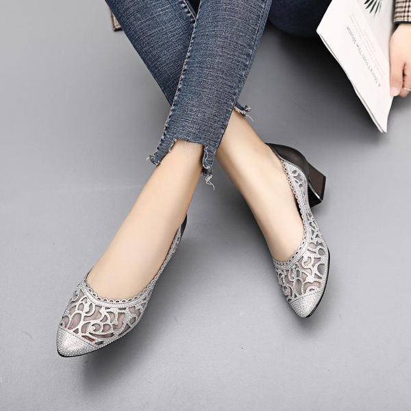 dress shoes spring and summer mesh single women shallow mouth pointed leather thick heel with diamond wild comfortable br, Black
dress shoes spring and summer mesh single women shallow mouth pointed leather thick heel with diamond wild comfortable br, Black