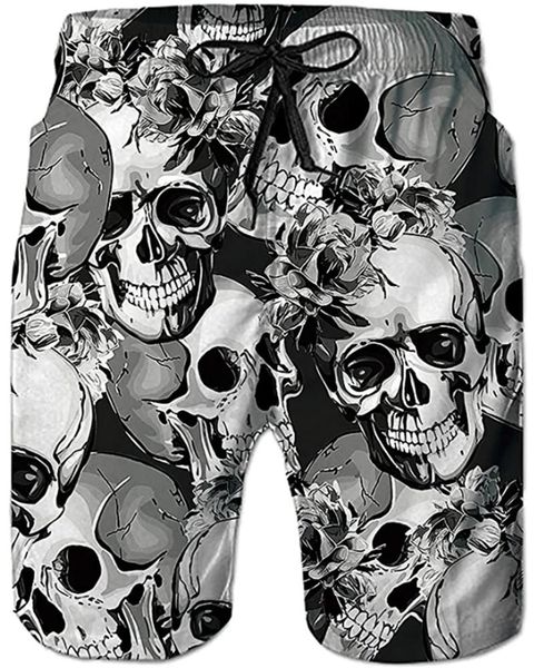 men's shorts 3d printing skull selling quality horror summer beach hip hop harajuku casual streetwear, White;black
men's shorts 3d printing skull selling quality horror summer beach hip hop harajuku casual streetwear, White;black